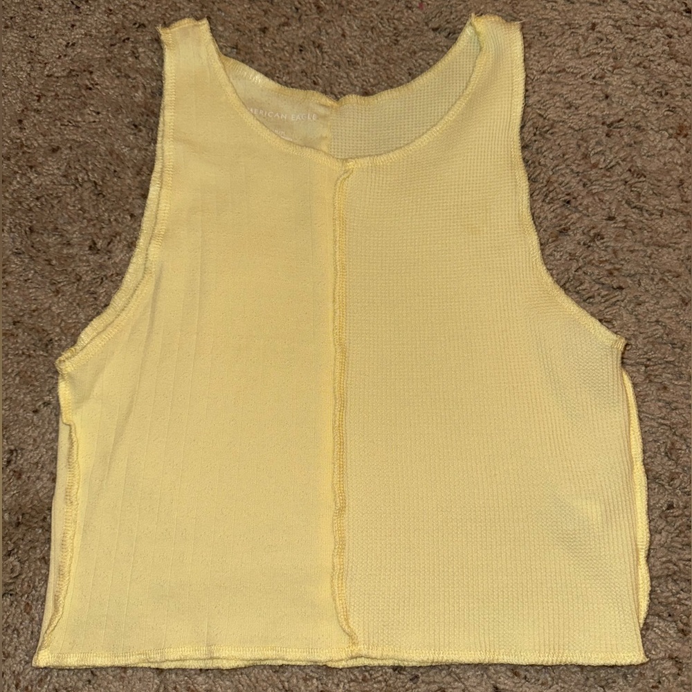 yellow tank top